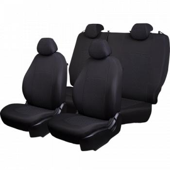 8 549 р. Комплект чехлов для сидений (РЗС 40/60 2Г жаккард) Турин Lord Autofashion KIA Cerato 2 TD седан (2008-2013) (черный, вставка серая Спинг-88, строчка черная)  с доставкой в г. Кемерово. Увеличить фотографию 7