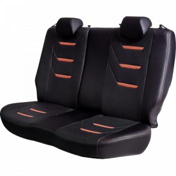 10 299 р. Комплект чехлов для сидений (РЗС 40/60 2Г Орегон) ТУРИН-2 Lord Autofashion  KIA Cerato  2 TD (2008-2013) седан (черный, вставка черная/коричневая строчка коричневая)  с доставкой в г. Кемерово. Увеличить фотографию 4