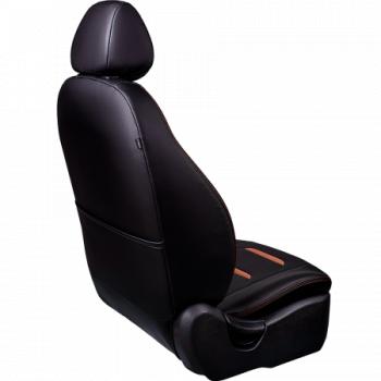 10 299 р. Комплект чехлов для сидений (РЗС 40/60 2Г Орегон) ТУРИН-2 Lord Autofashion  KIA Cerato  2 TD (2008-2013) седан (черный, вставка черная/коричневая строчка коричневая)  с доставкой в г. Кемерово. Увеличить фотографию 7