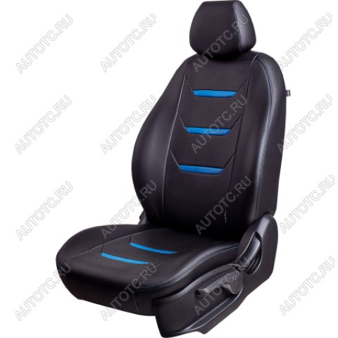 23 999 р. Комплект чехлов для сидений (РЗС 40/60 2Г Орегон) ТУРИН-2 Lord Autofashion  KIA Cerato  2 TD (2008-2013) седан (черный, вставка черная/синяя, строчка синяя)  с доставкой в г. Кемерово