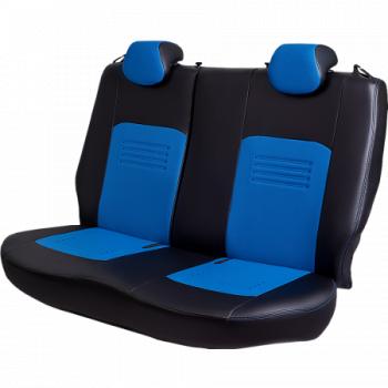 9 449 р. Комплект чехлов для сидений (РЗС 40/60 3П Илана+Орегон) ТУРИН СТ Lord Autofashion KIA Cerato 4 BD дорестайлинг, хэтчбэк (2018-2021) (черный, вставка синяя, строчка синяя)  с доставкой в г. Кемерово. Увеличить фотографию 6