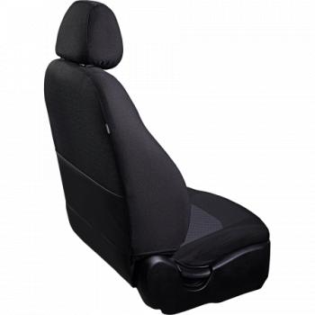 3 699 р. Комплект чехлов для сидений (РЗС 60/40 2Г жаккард) СТАНДАРТ Lord Autofashion  KIA Rio  3 QB (2011-2017) дорестайлинг седан, рестайлинг седан (черный, вставка РОМБ 3D белая, строчка черная)  с доставкой в г. Кемерово. Увеличить фотографию 3