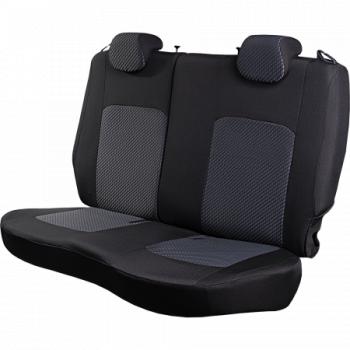 3 699 р. Комплект чехлов для сидений (РЗС 60/40 2Г жаккард) СТАНДАРТ Lord Autofashion  KIA Rio  3 QB (2011-2017) дорестайлинг седан, рестайлинг седан (черный, вставка РОМБ 3D белая, строчка черная)  с доставкой в г. Кемерово. Увеличить фотографию 6