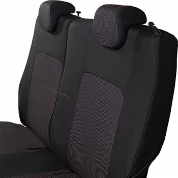 3 699 р. Комплект чехлов для сидений (РЗС 60/40 2Г жаккард) СТАНДАРТ Lord Autofashion KIA Rio 3 QB дорестайлинг седан (2011-2015) (черный, вставка Сеул красный, строчка черная)  с доставкой в г. Кемерово. Увеличить фотографию 7