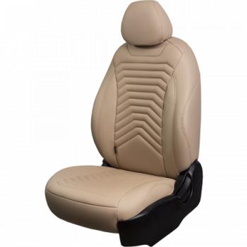 Комплект чехлов для сидений (РЗС 60/40 3Г Орегон) БАЙРОН ст ПРЕЗИДЕНТ Lord Autofashion KIA Seltos (2019-2025) (бежевый, вставка бежевая, строчка бежевая)