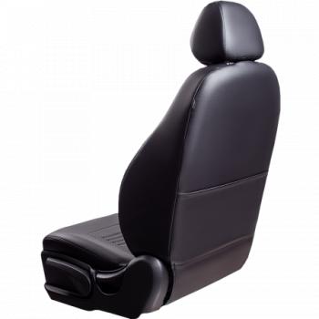9 449 р. Комплект чехлов для сидений (РЗС 60/40 3Г Илана+Орегон) ТУРИН СТ Lord Autofashion KIA Soul AM дорестайлинг (2008-2011) (черный, вставка черная, строчка черная)  с доставкой в г. Кемерово. Увеличить фотографию 2