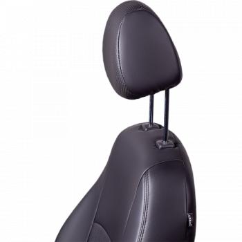 9 449 р. Комплект чехлов для сидений (РЗС 60/40 3Г Илана+Орегон) ТУРИН СТ Lord Autofashion KIA Soul AM дорестайлинг (2008-2011) (черный, вставка черная, строчка черная)  с доставкой в г. Кемерово. Увеличить фотографию 4