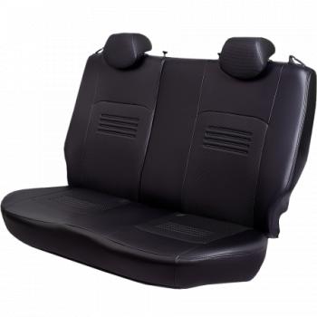 9 449 р. Комплект чехлов для сидений (РЗС 60/40 3Г Илана+Орегон) ТУРИН СТ Lord Autofashion KIA Soul AM дорестайлинг (2008-2011) (черный, вставка черная, строчка черная)  с доставкой в г. Кемерово. Увеличить фотографию 7