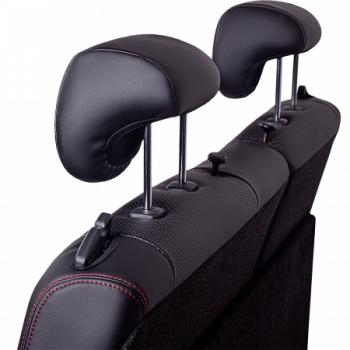 10 299 р. Комплект чехлов для сидений (РЗС 60/40+подлок 3Г Орегон) ТУРИН-2 Lord Autofashion  Nissan Qashqai  1 (2007-2013) дорестайлинг, J10 рестайлинг (черная, вставка черная+красная, строчка красная)  с доставкой в г. Кемерово. Увеличить фотографию 4