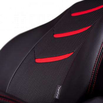 10 299 р. Комплект чехлов для сидений (РЗС 60/40+подлок 3Г Орегон) ТУРИН-2 Lord Autofashion  Nissan Qashqai  1 (2007-2013) дорестайлинг, J10 рестайлинг (черная, вставка черная+красная, строчка красная)  с доставкой в г. Кемерово. Увеличить фотографию 2