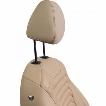 28 499 р. Комплект чехлов для сидений (РЗС Орегон) БАЙРОН ст ПРЕЗИДЕНТ Lord Autofashion  Nissan Terrano  D10 (2013-2016), Renault Duster  HS (2010-2015) (бежевый, вставка бежевая, строчка бежевая)  с доставкой в г. Кемерово. Увеличить фотографию 3