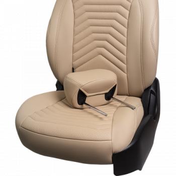 28 499 р. Комплект чехлов для сидений (РЗС Орегон) БАЙРОН ст ПРЕЗИДЕНТ Lord Autofashion  Nissan Terrano  D10 (2013-2016), Renault Duster  HS (2010-2015) (бежевый, вставка бежевая, строчка бежевая)  с доставкой в г. Кемерово. Увеличить фотографию 6