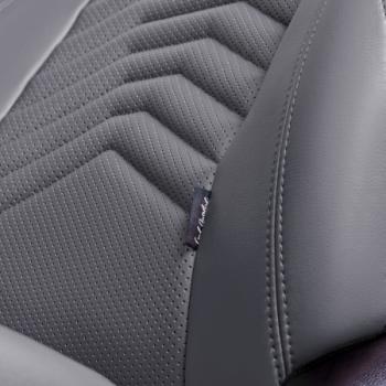 27 849 р. Комплект чехлов для сидений (РЗС Орегон) БАЙРОН ст ПРЕЗИДЕНТ Lord Autofashion  Nissan Terrano  D10 (2013-2016), Renault Duster  HS (2010-2015) (серый, вставка серая+темно-серая, строчка темно-серая)  с доставкой в г. Кемерово. Увеличить фотографию 7