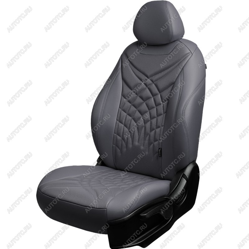21 349 р. Комплект чехлов для сидений (к.Drive РЗС 60/40 3Г Орегон) БАЙРОН ст ЖУК Lord Autofashion  Renault Duster  HM (2021-2024) рестайлинг (серый, вставка серая+темно-серая, строчка темно-серая)  с доставкой в г. Кемерово