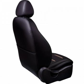 21 699 р. Комплект чехлов для сидений (к.Ambition РЗСиС 40/60 2 Г Орегон) ТУРИН-2 Lord Autofashion  Skoda Fabia  Mk2 (2007-2014) универсал дорестайлинг, хэтчбэк дорестайлинг, универсал рестайлинг, хэтчбэк рестайлинг (черный, вставка черная+темно-коричневая, строчка темно-коричневая)  с доставкой в г. Кемерово. Увеличить фотографию 4