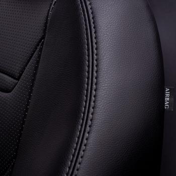11 899 р. Комплект чехлов для сидений (к.Ambition РЗСиС 40/60 2Г Орегон) ТУРИН-2 Lord Autofashion  Skoda Fabia  Mk2 (2007-2014) универсал дорестайлинг, хэтчбэк дорестайлинг, универсал рестайлинг, хэтчбэк рестайлинг (черный, вставка черная, строчка черная)  с доставкой в г. Кемерово. Увеличить фотографию 8