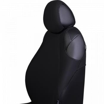 3 099 р. Универсальные чехлы сидений (майка 5 мест Трикотаж) Lord Autofashion   (черный)  с доставкой в г. Кемерово. Увеличить фотографию 5