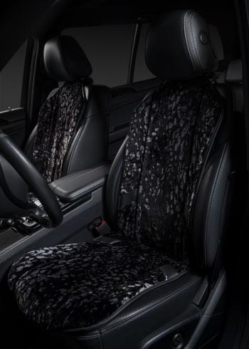 1 000 000 р. Накидка на сиденье (1 место Р. 1216 натур. мех) Меховая Lord Autofashion Honda CR-V RE1,RE2,RE3,RE4,RE5,RE7 дорестайлинг (2007-2010) (леопард редкий на сером, строчка черная)  с доставкой в г. Кемерово. Увеличить фотографию 2