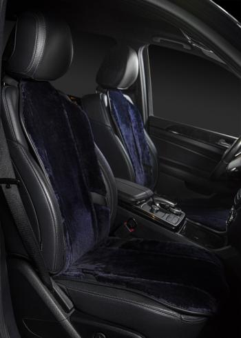 14 949 р. Накидка на сиденье (1 место Р. 4418 натур. мех) Меховая Lord Autofashion   (черника 12мм, строчка черная)  с доставкой в г. Кемерово. Увеличить фотографию 5