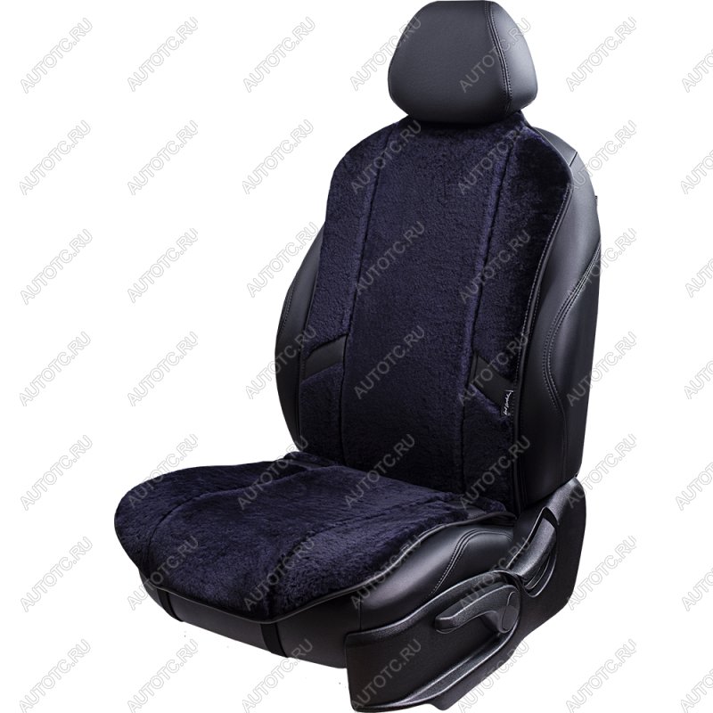 14 949 р. Накидка на сиденье (1 место Р. 4418 натур. мех) Меховая Lord Autofashion   (черника 12мм, строчка черная)  с доставкой в г. Кемерово