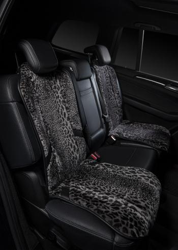 1 000 000 р. Накидка на сиденье (1 место Р. 6217 натур. мех) Меховая Lord Autofashion Mini Countryman 2 (2017-2025) (рысь-леопард на сером, строчка чёрная)  с доставкой в г. Кемерово. Увеличить фотографию 5