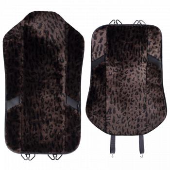 14 949 р. Накидка на сиденье (1 место Р. 7519 натур. мех) Меховая Lord Autofashion   (орех-леопард, строчка черная)  с доставкой в г. Кемерово. Увеличить фотографию 6