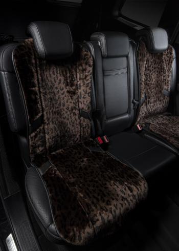 14 949 р. Накидка на сиденье (1 место Р. 7519 натур. мех) Меховая Lord Autofashion   (орех-леопард, строчка черная)  с доставкой в г. Кемерово. Увеличить фотографию 8