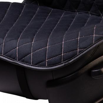 2 359 р. Накидка (2 места Софа) АЛЯСКА ст РОМБ Lord Autofashion   (черный, строчка бежевая)  с доставкой в г. Кемерово. Увеличить фотографию 4