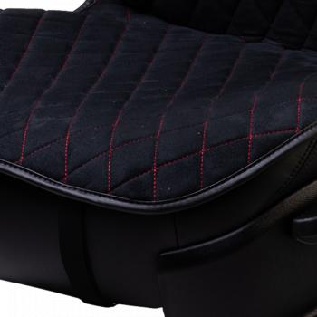 2 599 р.  Накидка (2 места Софа) АЛЯСКА ст РОМБ Lord Autofashion   (черный, строчка красная)  с доставкой в г. Кемерово. Увеличить фотографию 3