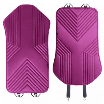 2 579 р. Накидка на сиденье (1 место Афины) ЛЮКС ст ВАН ВЭЙ Lord Autofashion   (фуксия, строчка темно-лиловая)  с доставкой в г. Кемерово. Увеличить фотографию 3