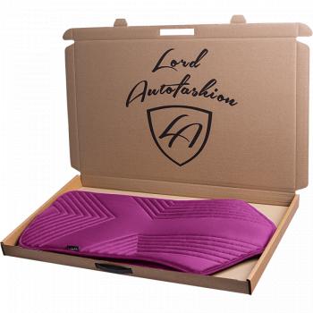 2 579 р. Накидка на сиденье (1 место Афины) ЛЮКС ст ВАН ВЭЙ Lord Autofashion   (фуксия, строчка темно-лиловая)  с доставкой в г. Кемерово. Увеличить фотографию 4