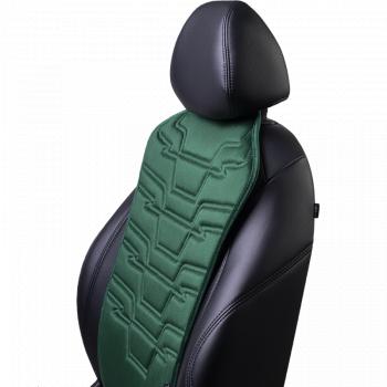 2 579 р. Накидка на сиденье (1 место Афины) ЛЮКС ст ФОРТ Lord Autofashion   (зеленый, строчка темно-зеленая)  с доставкой в г. Кемерово. Увеличить фотографию 5