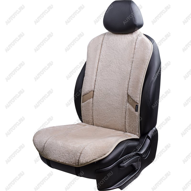 1 000 000 р. Накидка на сиденье (1 место Р 2915 Мутон/ Орегон) МУТОН Lord Autofashion Hyundai Getz TB хэтчбэк 5 дв. рестайлинг (2005-2010) (сливки, вставка бежевая, строчка белая)  с доставкой в г. Кемерово
