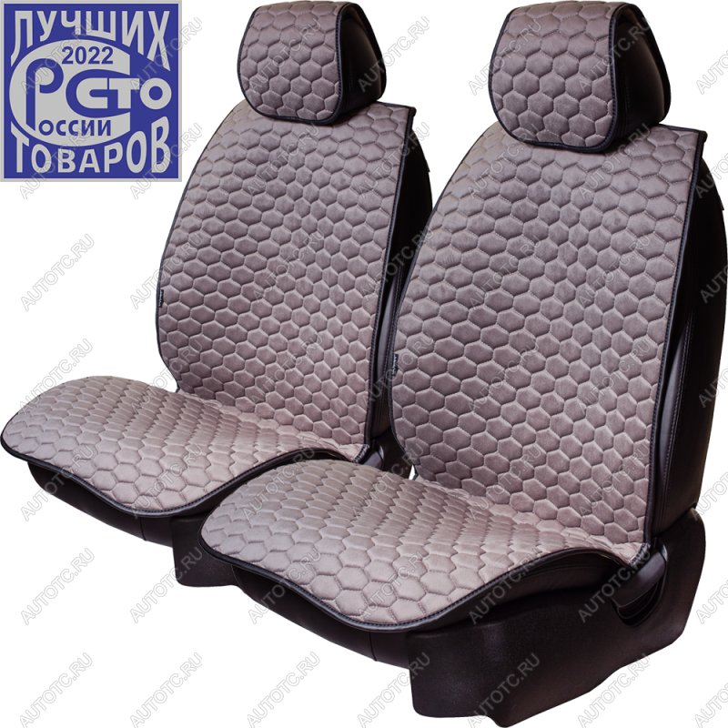 3 299 р. Накидка на сиденье (2 места Афины) ТЕЙЛОР ст СОТА Lord Autofashion   (графит, строчка серая)  с доставкой в г. Кемерово