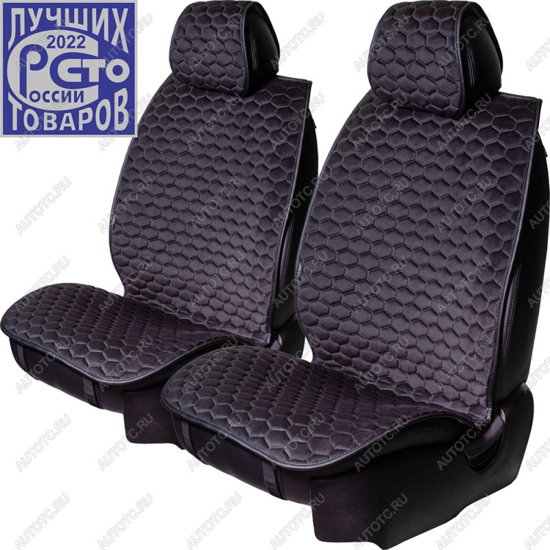 3 299 р. Накидка на сиденье (2 места Афины) ТЕЙЛОР ст СОТА Lord Autofashion   (черный, строчка серая)  с доставкой в г. Кемерово