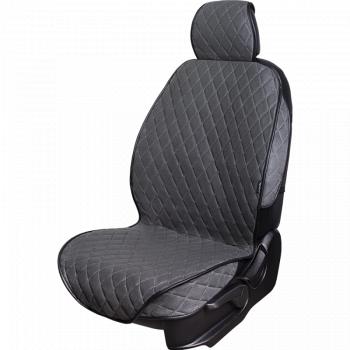 2 899 р. Накидка на сиденье (2 места Софа) ФЕНИКС ст РОМБ Lord Autofashion   (серый, строчка серая)  с доставкой в г. Кемерово. Увеличить фотографию 4