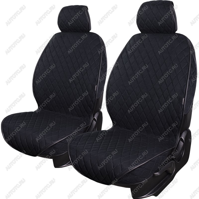 3 299 р. Накидка на сиденье (2 места Софа) ФЕНИКС ст РОМБ Lord Autofashion   (черный, строчка черная)  с доставкой в г. Кемерово