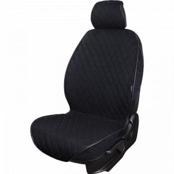 3 299 р. Накидка на сиденье (2 места Софа) ФЕНИКС ст РОМБ Lord Autofashion   (черный, строчка черная)  с доставкой в г. Кемерово. Увеличить фотографию 3