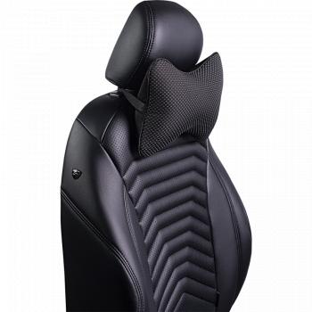 329 р. Подушка-косточка (жаккард) Lord Autofashion   (черный, строчка Ёж белая)  с доставкой в г. Кемерово. Увеличить фотографию 4