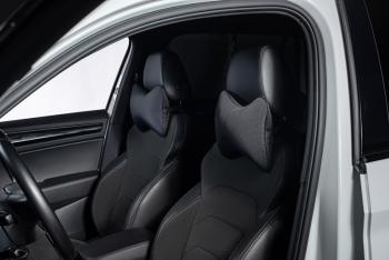 329 р. Подушка-косточка (жаккард) Lord Autofashion   (черный, строчка Ёж синяя)  с доставкой в г. Кемерово. Увеличить фотографию 5