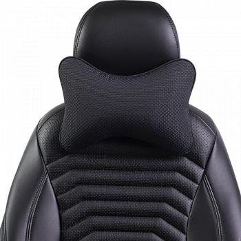 329 р. Подушка-косточка (жаккард) Lord Autofashion   (черный, строчка Ёж синяя)  с доставкой в г. Кемерово. Увеличить фотографию 7