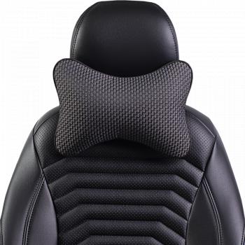 329 р. Подушка-косточка (жаккард) Lord Autofashion   (черный, строчка Зигзаг серая)  с доставкой в г. Кемерово. Увеличить фотографию 7