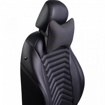 329 р. Подушка-косточка (жаккард) Lord Autofashion   (черный, строчка Сеул серая)  с доставкой в г. Кемерово. Увеличить фотографию 6