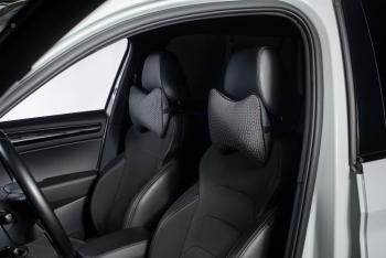 329 р. Подушка-косточка (жаккард) Lord Autofashion   (черный, строчка Сеул серая)  с доставкой в г. Кемерово. Увеличить фотографию 2