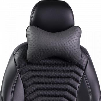 339 р. Подушка-косточка (Илана+Орегон) Lord Autofashion   (черный, строчка серая)  с доставкой в г. Кемерово. Увеличить фотографию 5