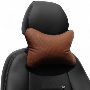 339 р. Подушка-косточка (Илана+Орегон) Lord Autofashion   (черный, строчка темно-коричневая)  с доставкой в г. Кемерово. Увеличить фотографию 2