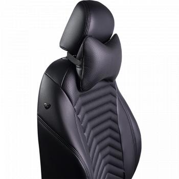 329 р. Подушка-косточка (Илана+Орегон) Lord Autofashion   (черный, строчка черная)  с доставкой в г. Кемерово. Увеличить фотографию 5