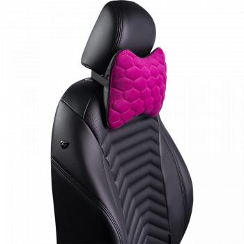 629 р. Подушка-косточка (Илана+Афины) КОСТОЧКА ст СОТА Lord Autofashion   (черный, фуксия, строчка бежевая)  с доставкой в г. Кемерово. Увеличить фотографию 7