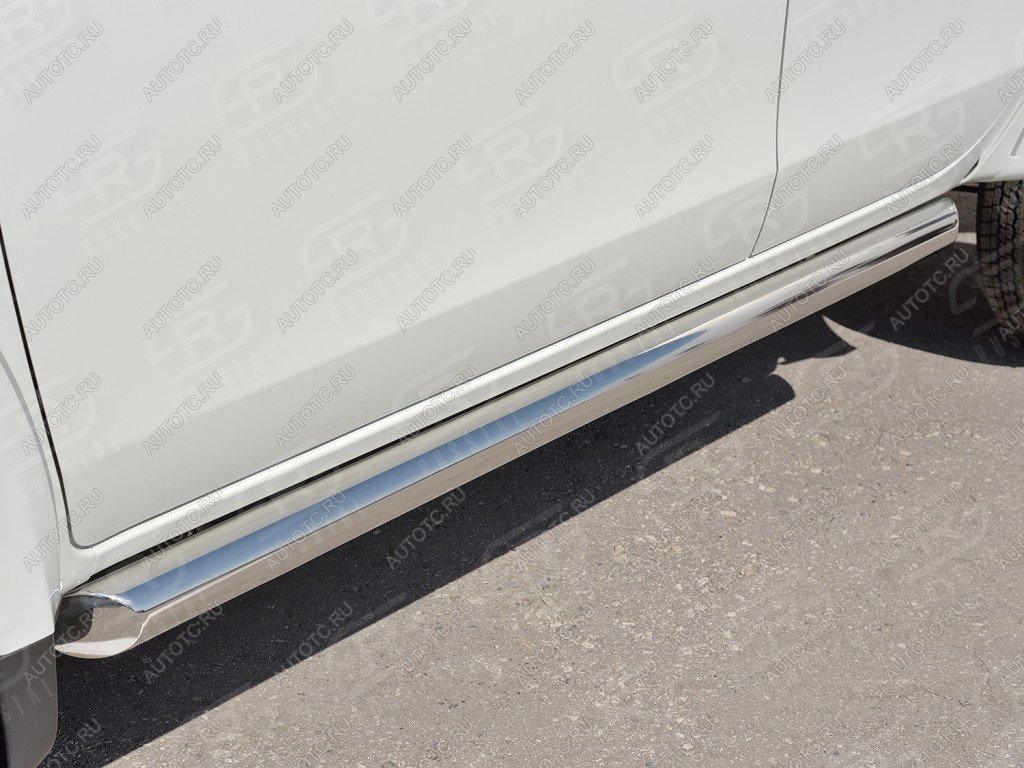 23 799 р. Защита порогов (d76 мм) SLITKOFF  Mitsubishi Outlander  CW0W (2005-2010) дорестайлинг (торцы со скосами)  с доставкой в г. Кемерово