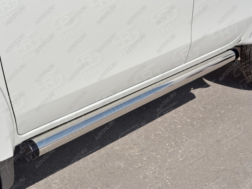 21 649 р. Защита порогов d76 мм SLITKOFF  Mitsubishi Outlander  CW0W (2005-2010) дорестайлинг (торцы с пластиковыми заглушками)  с доставкой в г. Кемерово